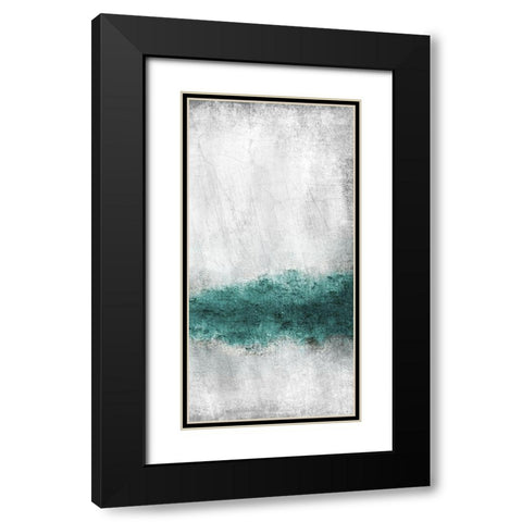 Teal Tones Panel B Black Modern Wood Framed Art Print with Double Matting by Allen, Kimberly