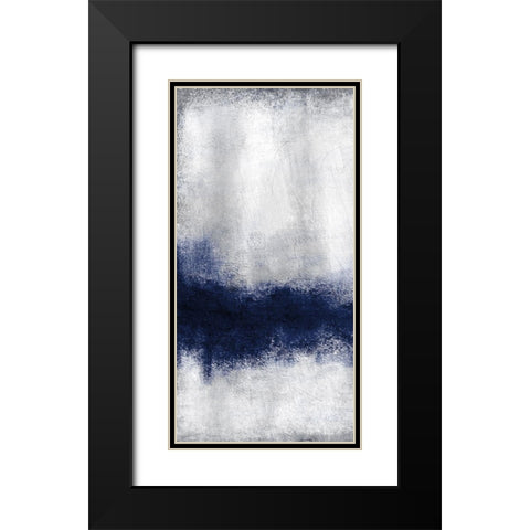 Indigo Tones Panel A Black Modern Wood Framed Art Print with Double Matting by Allen, Kimberly