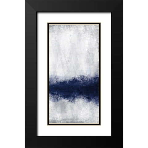 Indigo Tones Panel B Black Modern Wood Framed Art Print with Double Matting by Allen, Kimberly