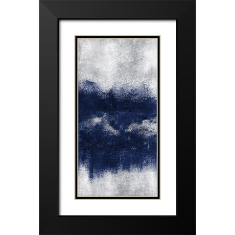 Indigo Tones Panel C Black Modern Wood Framed Art Print with Double Matting by Allen, Kimberly
