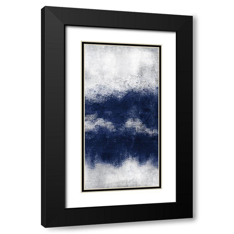 Indigo Tones Panel D Black Modern Wood Framed Art Print with Double Matting by Allen, Kimberly