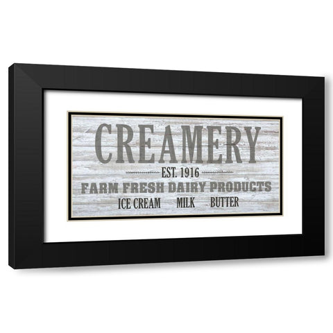 Creamery Black Modern Wood Framed Art Print with Double Matting by Kimberly, Allen