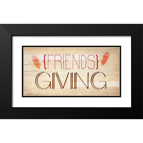 Friends Giving Black Modern Wood Framed Art Print with Double Matting by Kimberly, Allen