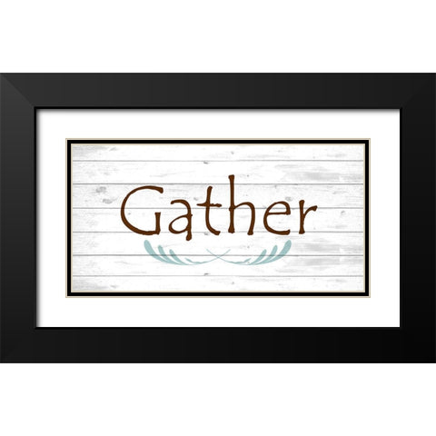 Gather Black Modern Wood Framed Art Print with Double Matting by Kimberly, Allen