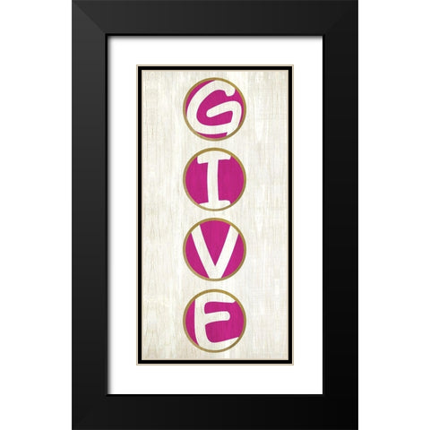 Give Thanks 1 Black Modern Wood Framed Art Print with Double Matting by Kimberly, Allen