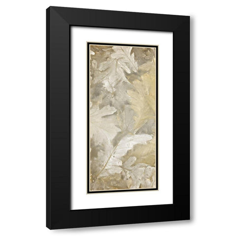 Natural Leaves 1 Black Modern Wood Framed Art Print with Double Matting by Kimberly, Allen