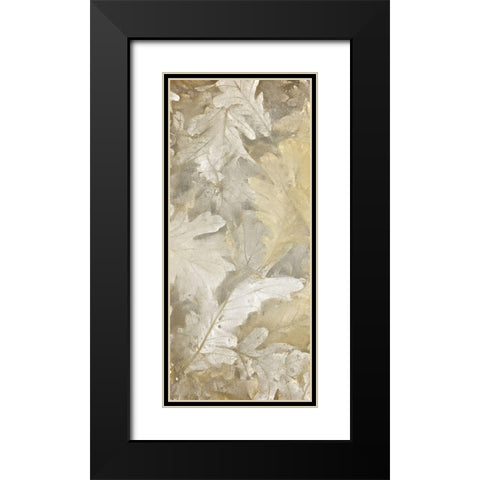 Natural Leaves 1 Black Modern Wood Framed Art Print with Double Matting by Kimberly, Allen