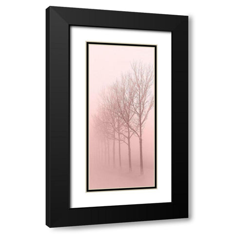 Pink Dawn 1 Black Modern Wood Framed Art Print with Double Matting by Kimberly, Allen