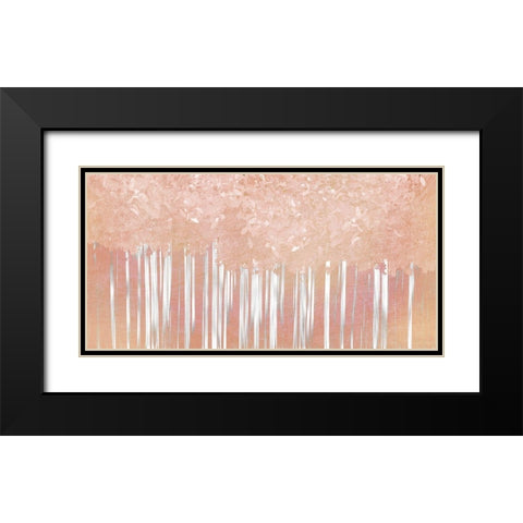 Pink Forest Black Modern Wood Framed Art Print with Double Matting by Kimberly, Allen