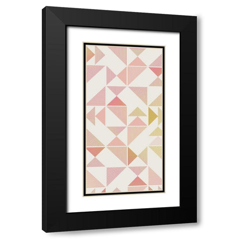 Triangle Panel 1 Black Modern Wood Framed Art Print with Double Matting by Kimberly, Allen