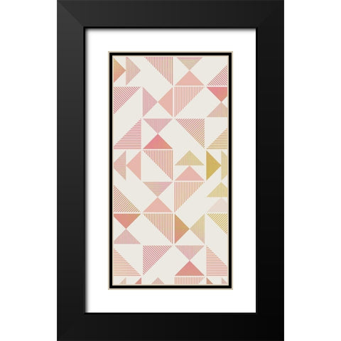 Triangle Panel 1 Black Modern Wood Framed Art Print with Double Matting by Kimberly, Allen