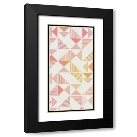 Triangle Panel 2 Black Modern Wood Framed Art Print with Double Matting by Kimberly, Allen