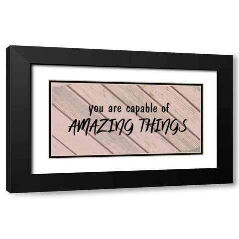 Amazing Things Black Modern Wood Framed Art Print with Double Matting by Kimberly, Allen