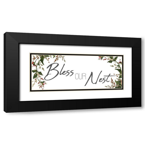 Bless Our Nest Panel Black Modern Wood Framed Art Print with Double Matting by Kimberly, Allen