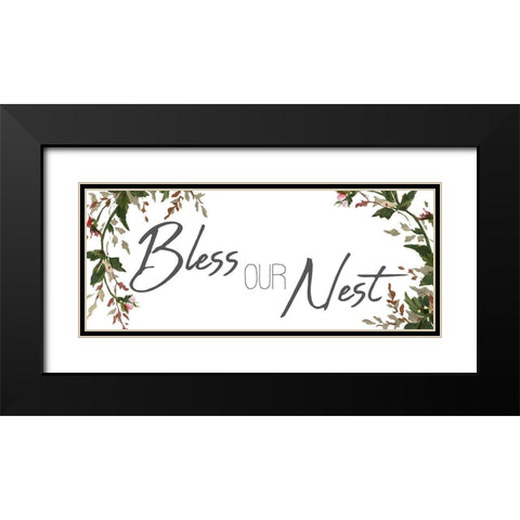 Bless Our Nest Panel Black Modern Wood Framed Art Print with Double Matting by Kimberly, Allen