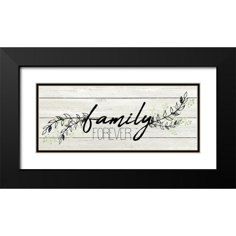 Family Forever Black Modern Wood Framed Art Print with Double Matting by Kimberly, Allen