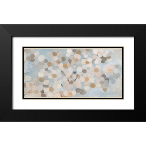 Happy Flowers Black Modern Wood Framed Art Print with Double Matting by Kimberly, Allen