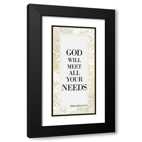 God Will Meet Black Modern Wood Framed Art Print with Double Matting by Kimberly, Allen