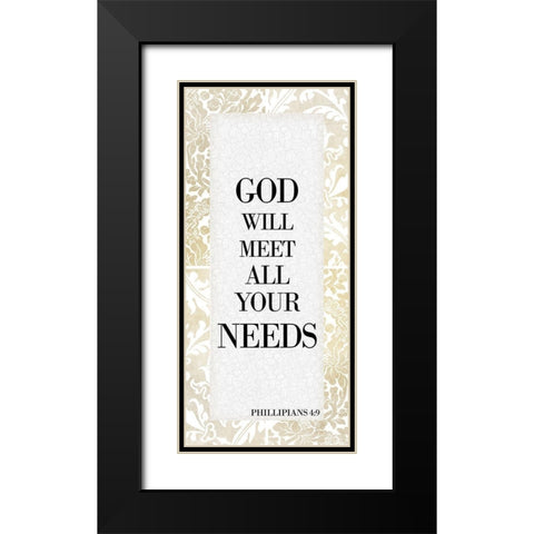 God Will Meet Black Modern Wood Framed Art Print with Double Matting by Kimberly, Allen