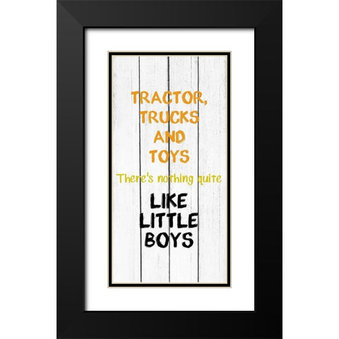 Tractor and Trucks Black Modern Wood Framed Art Print with Double Matting by Kimberly, Allen
