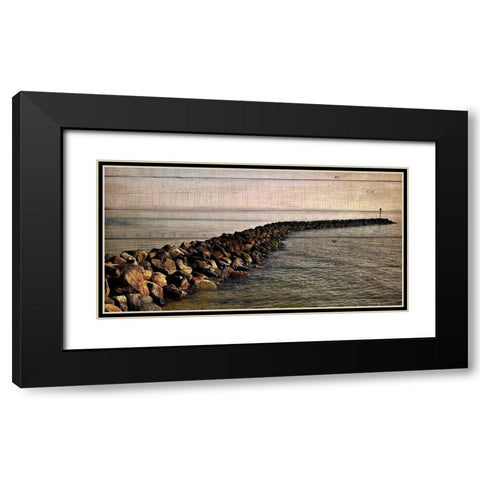 Rock Path Black Modern Wood Framed Art Print with Double Matting by Kimberly, Allen