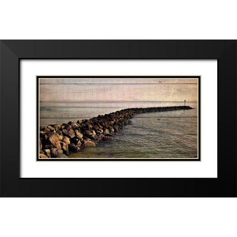 Rock Path Black Modern Wood Framed Art Print with Double Matting by Kimberly, Allen