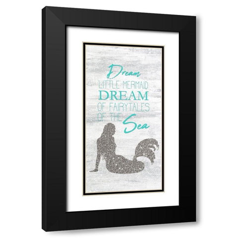 Mermaid Dreams 1 Black Modern Wood Framed Art Print with Double Matting by Kimberly, Allen