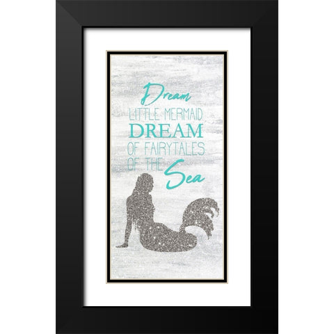 Mermaid Dreams 1 Black Modern Wood Framed Art Print with Double Matting by Kimberly, Allen