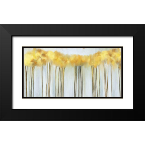 Yellow Fall Black Modern Wood Framed Art Print with Double Matting by Kimberly, Allen