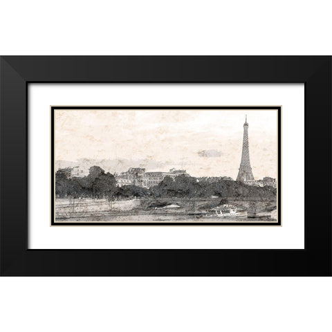 Paris Dreams Black Modern Wood Framed Art Print with Double Matting by Kimberly, Allen