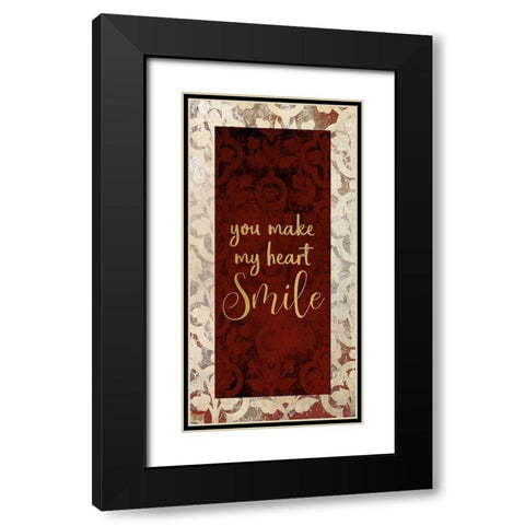 Smile Black Modern Wood Framed Art Print with Double Matting by Kimberly, Allen