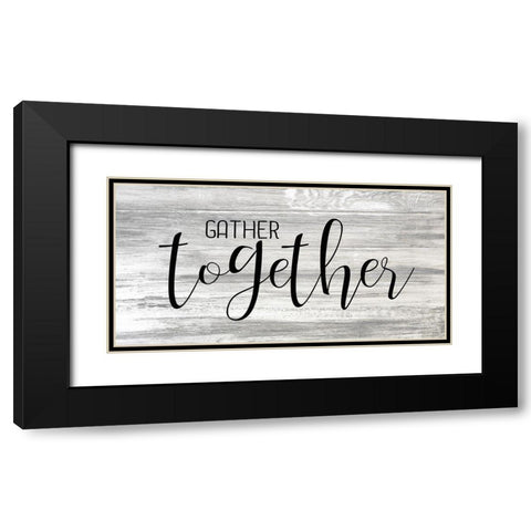 Gather Together Black Modern Wood Framed Art Print with Double Matting by Kimberly, Allen