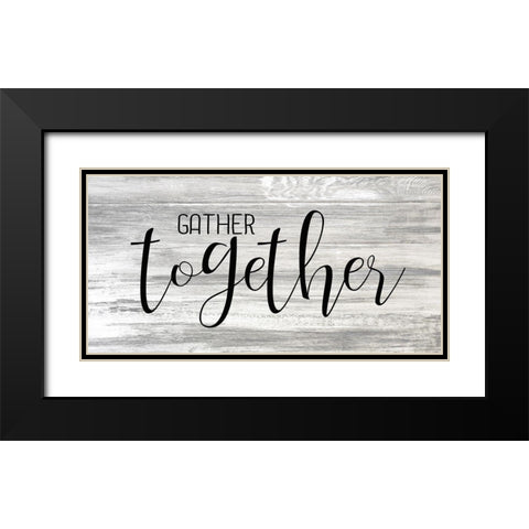 Gather Together Black Modern Wood Framed Art Print with Double Matting by Kimberly, Allen