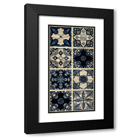 Navy Panel 1 Black Modern Wood Framed Art Print with Double Matting by Kimberly, Allen