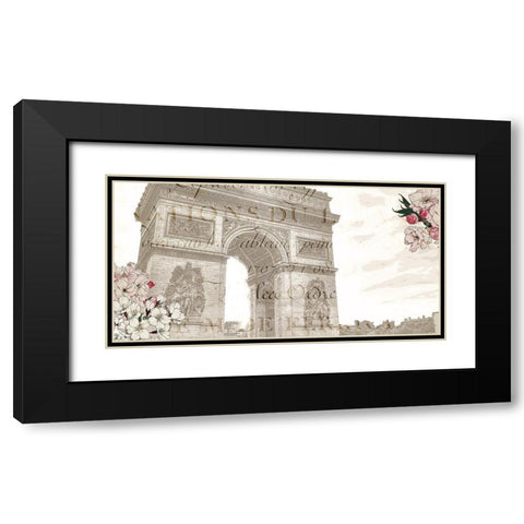 Cherry Blossom Paris 2 Black Modern Wood Framed Art Print with Double Matting by Kimberly, Allen