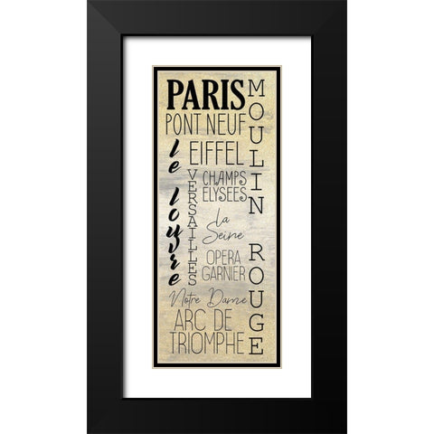 Paris A Black Modern Wood Framed Art Print with Double Matting by Kimberly, Allen