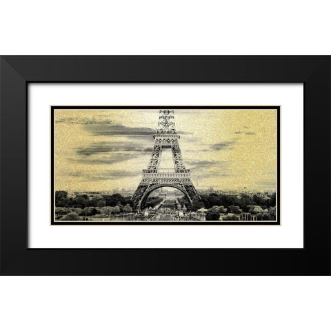 Paris B Black Modern Wood Framed Art Print with Double Matting by Kimberly, Allen
