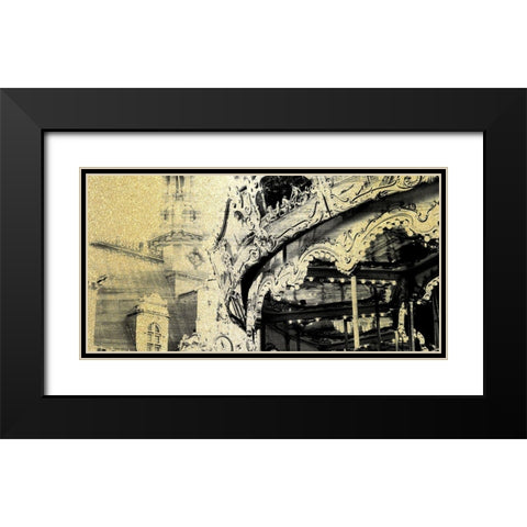 Paris C Black Modern Wood Framed Art Print with Double Matting by Kimberly, Allen