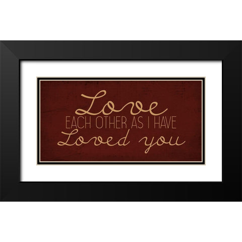 Always Love 1 Black Modern Wood Framed Art Print with Double Matting by Kimberly, Allen