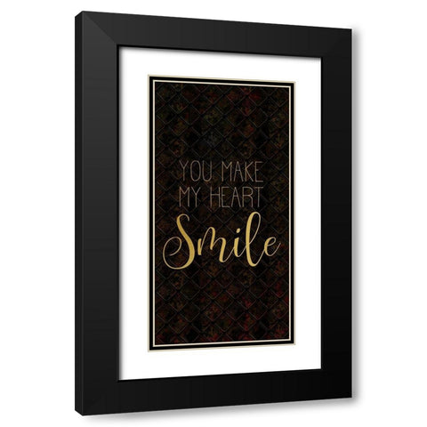 My Heart 1 Black Modern Wood Framed Art Print with Double Matting by Kimberly, Allen