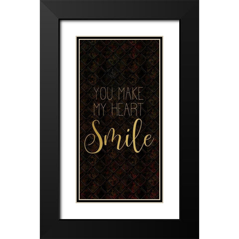 My Heart 1 Black Modern Wood Framed Art Print with Double Matting by Kimberly, Allen