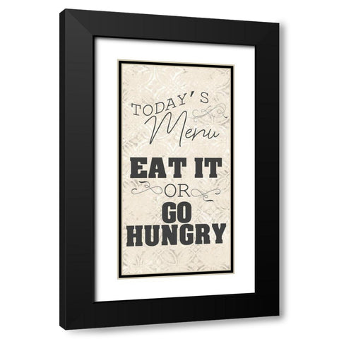 Todays Menu Black Modern Wood Framed Art Print with Double Matting by Kimberly, Allen