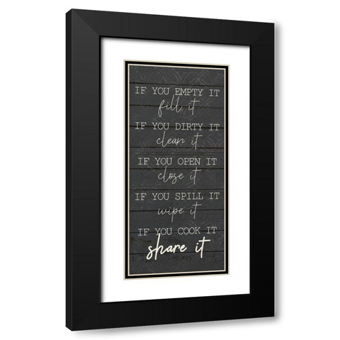 Share It Black Modern Wood Framed Art Print with Double Matting by Kimberly, Allen