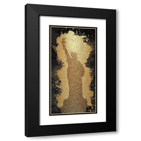 The Big Apple 1 Black Modern Wood Framed Art Print with Double Matting by Kimberly, Allen