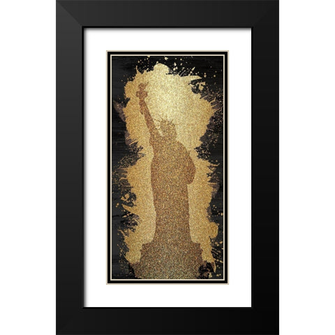 The Big Apple 1 Black Modern Wood Framed Art Print with Double Matting by Kimberly, Allen