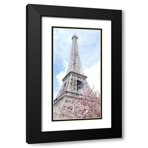 Paris in Bloom 1 Black Modern Wood Framed Art Print with Double Matting by Kimberly, Allen