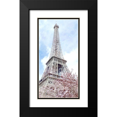 Paris in Bloom 1 Black Modern Wood Framed Art Print with Double Matting by Kimberly, Allen