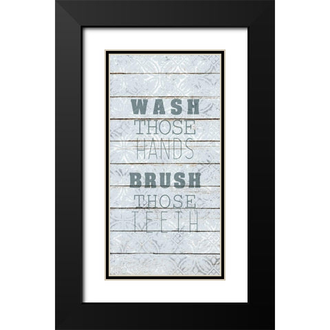 Wash Brush Black Modern Wood Framed Art Print with Double Matting by Kimberly, Allen