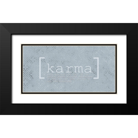 Karma Black Modern Wood Framed Art Print with Double Matting by Kimberly, Allen