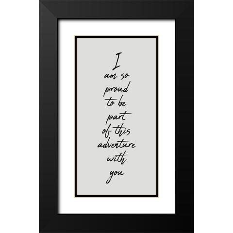 This Adventure Black Modern Wood Framed Art Print with Double Matting by Kimberly, Allen